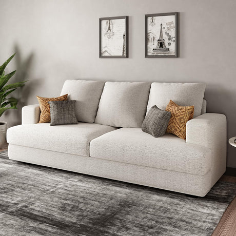 Sofa, 3 Seater Comfy Couch Sofa- Extra Deep Seated Oversized Sofa