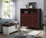 3-Drawer 1-Open Shelf Dresser, Mahogany