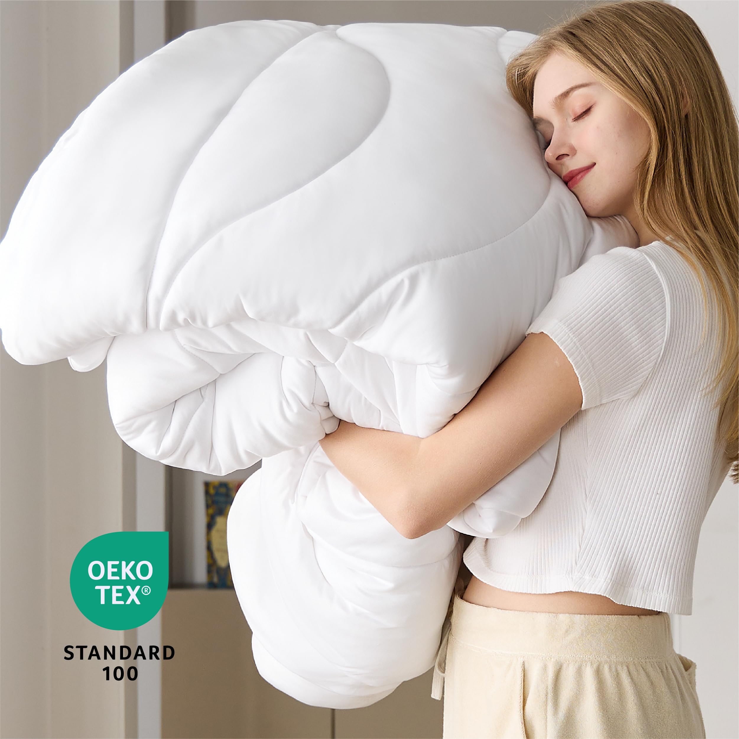 Duvet Insert Queen, All Season Duvet, Reversible Comforters, Ultra Soft Down Alternative