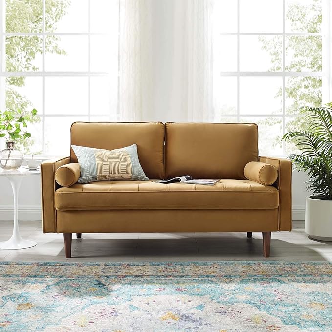 Valour Performance Velvet Loveseat, Teal Valour Performance Velvet Loveseat