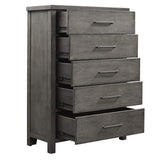 Modern Farmhouse 5 Drawer Chest, W40 x D18 x H56