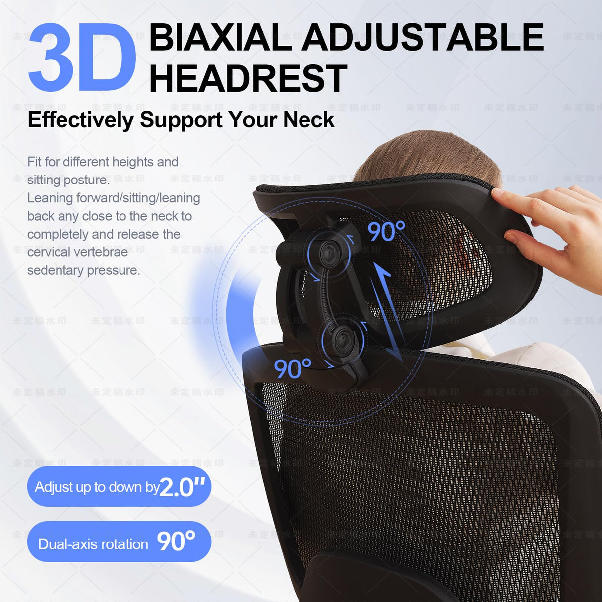 A100 Ergonomic Office Chair, Home Office Chair, with 3D Armrests and Adjustable