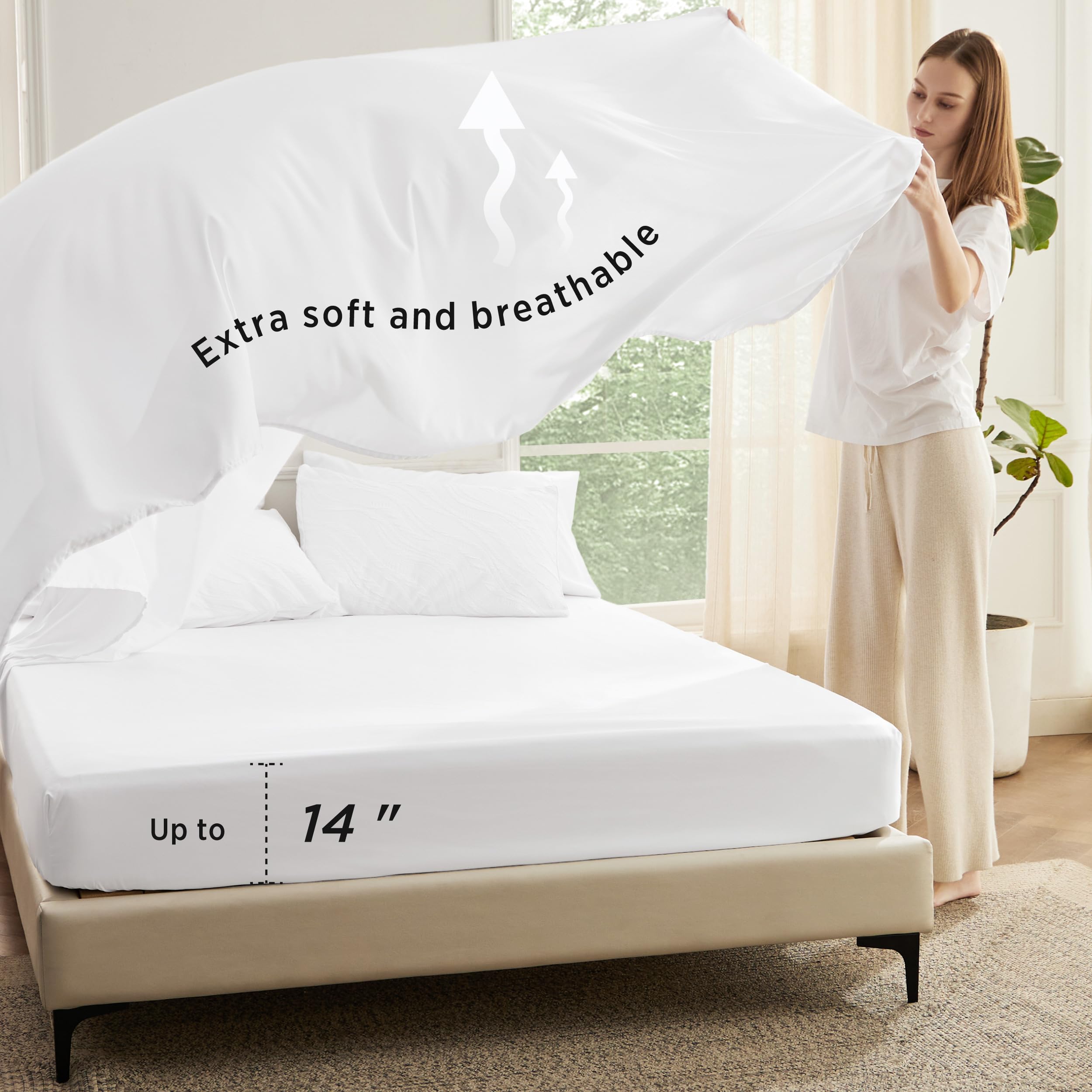 Queen Comforter Set - 7 Pieces Jacquard Wave Queen Size Comforter