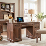 Farmhouse 58" Executive Desk, Computer Desk with Drawers and Storage Cabinet