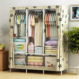 Assemble Wardrobe Combination Wardrobe Storage Wardrobe Steel Frame Rebar