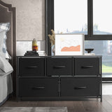 Dresser for Bedroom 5 Fabric Drawers Dresser Clothes Cabinet Storage Organizers