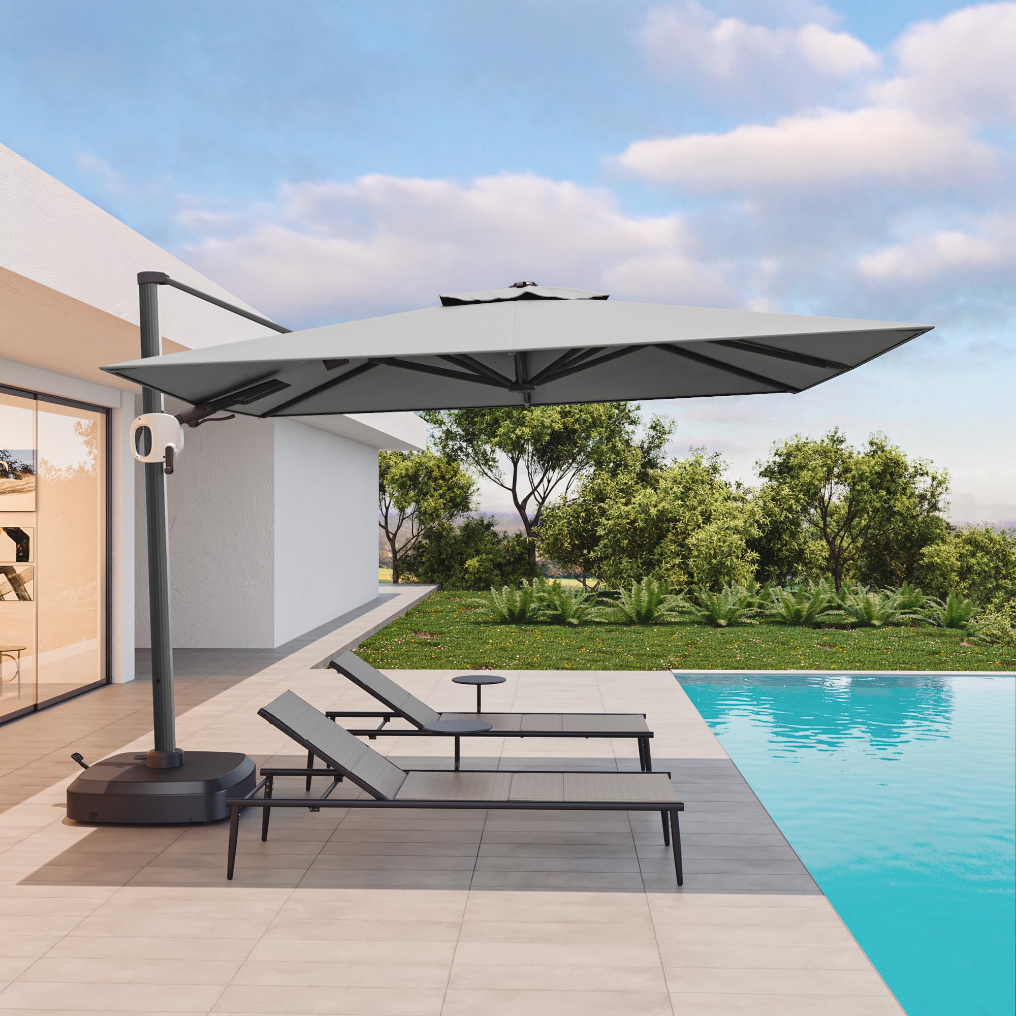 and Flame&Shade Patio Umbrella, 9x11.5ft Rectangular Outdoor Umbrella