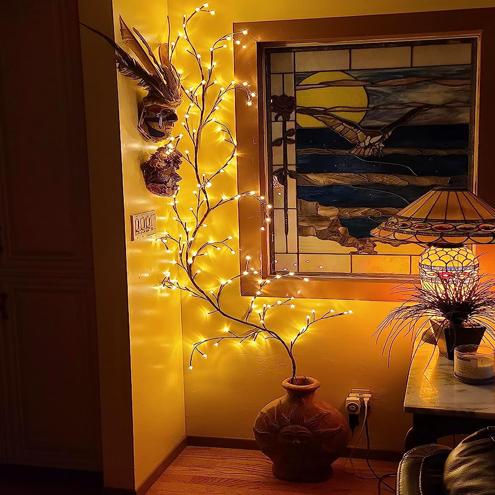 Enchanted Willow Vine Lights for Wall: 7.5FT led Twinkling Tree Branch Light for Room and Home Decor