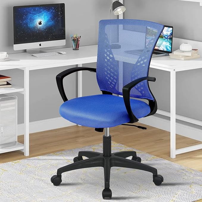 Home Office Chair Mesh Desk Chair, Ergonomic Computer with Lumbar Support& Armrest