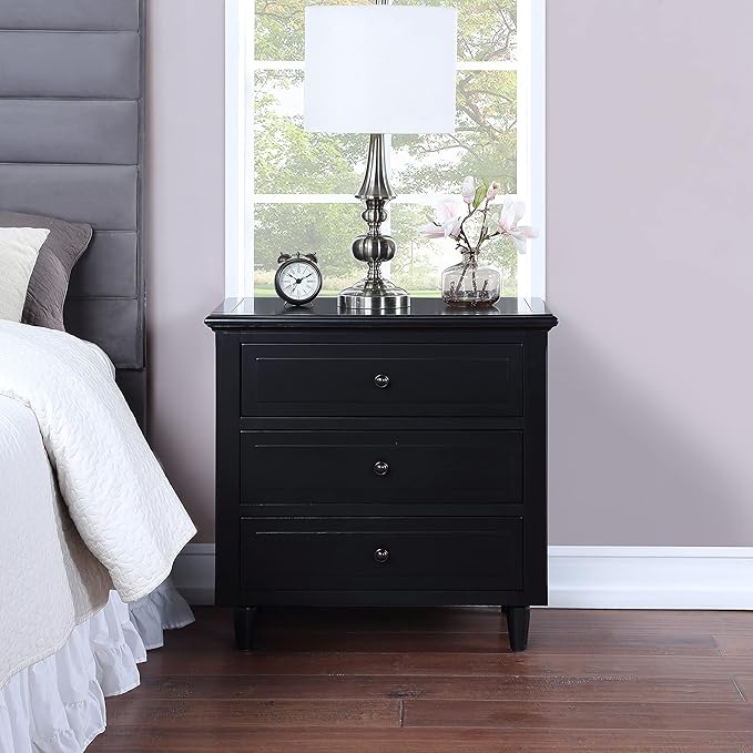 3-Drawer Nightstand,Modern Bedside Table for Bedroom