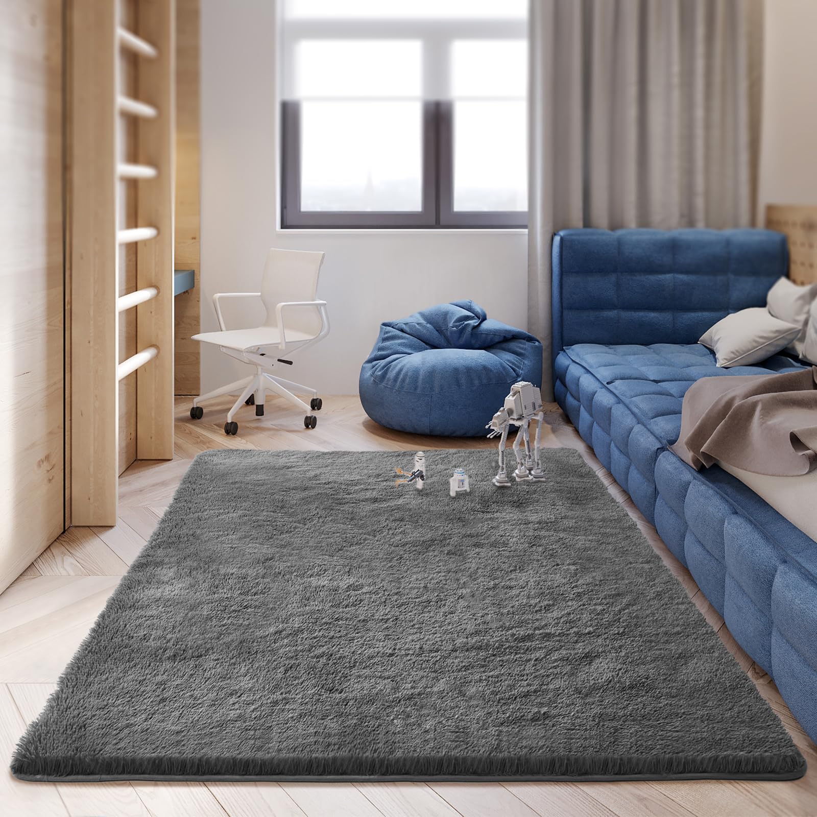 8x10 Area Rugs for Living Room, Luxury Fluffy Shag Fuzzy Plush Soft Modern Area Rugs