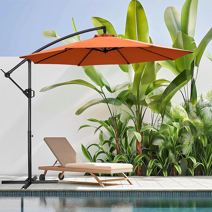 10ft Offset Patio Umbrella - Offset Hanging Cantilever Patio Outdoor Market Umbrella