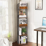 Bookshelves 5-Tier, Rotating Bookshelf Tower for Corner,