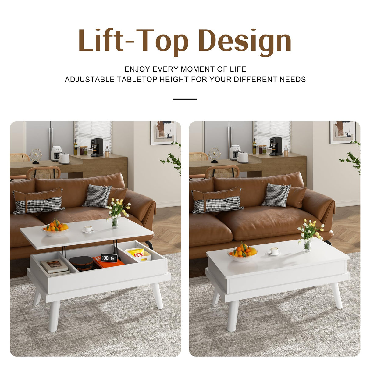 Coffee Table, Lift Top Coffee Table with Hidden Compartment