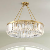 Jenna Modern Glam Ceiling Light Semi Flush-Mount Fixture 28" Soft Gold Metal 8-Light