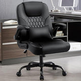 Executive Office Chair with Lumbar Support - Ergonomic PU Leather Desk Chair