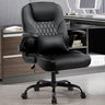Executive Office Chair with Lumbar Support - Ergonomic PU Leather Desk Chair