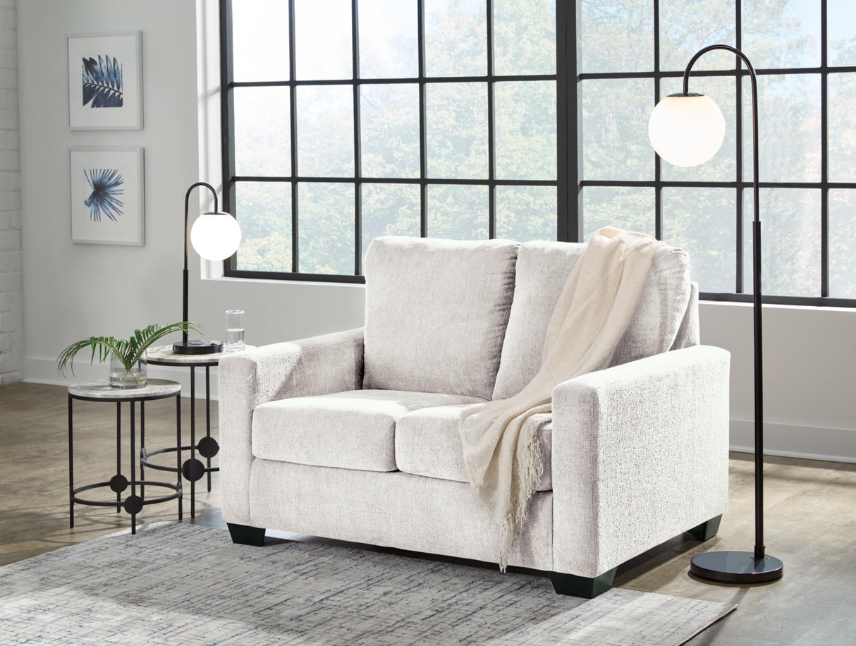 Rannis Coastal 2-in-1 Sofa Sleeper with Folding Gel Memory Foam Mattress, Twin, White
