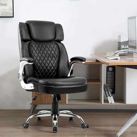 Velvet Ergonomic Office Chair, Adjustable Arms Wide Managerial Executive Home Computer Chair