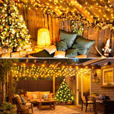 2-Pack Christmas String Lights Indoor Plug in, Total 120FT 360LED Warm White Outdoor