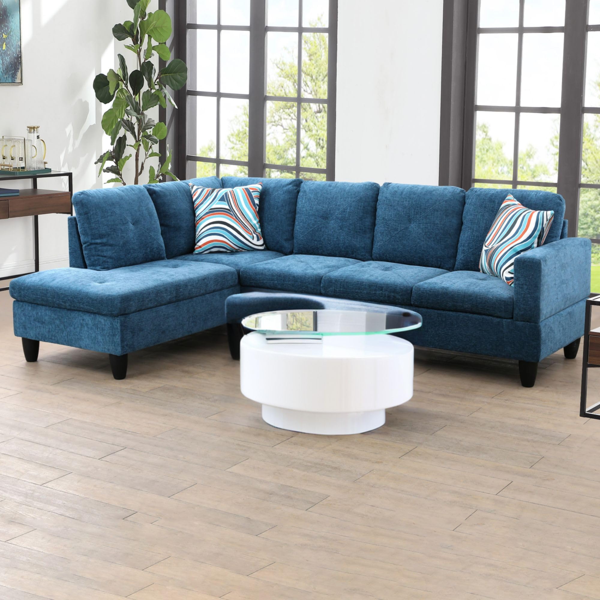 Couches for Living Room 2-Piece Modern Couch with Left Chaise Sectional Couch