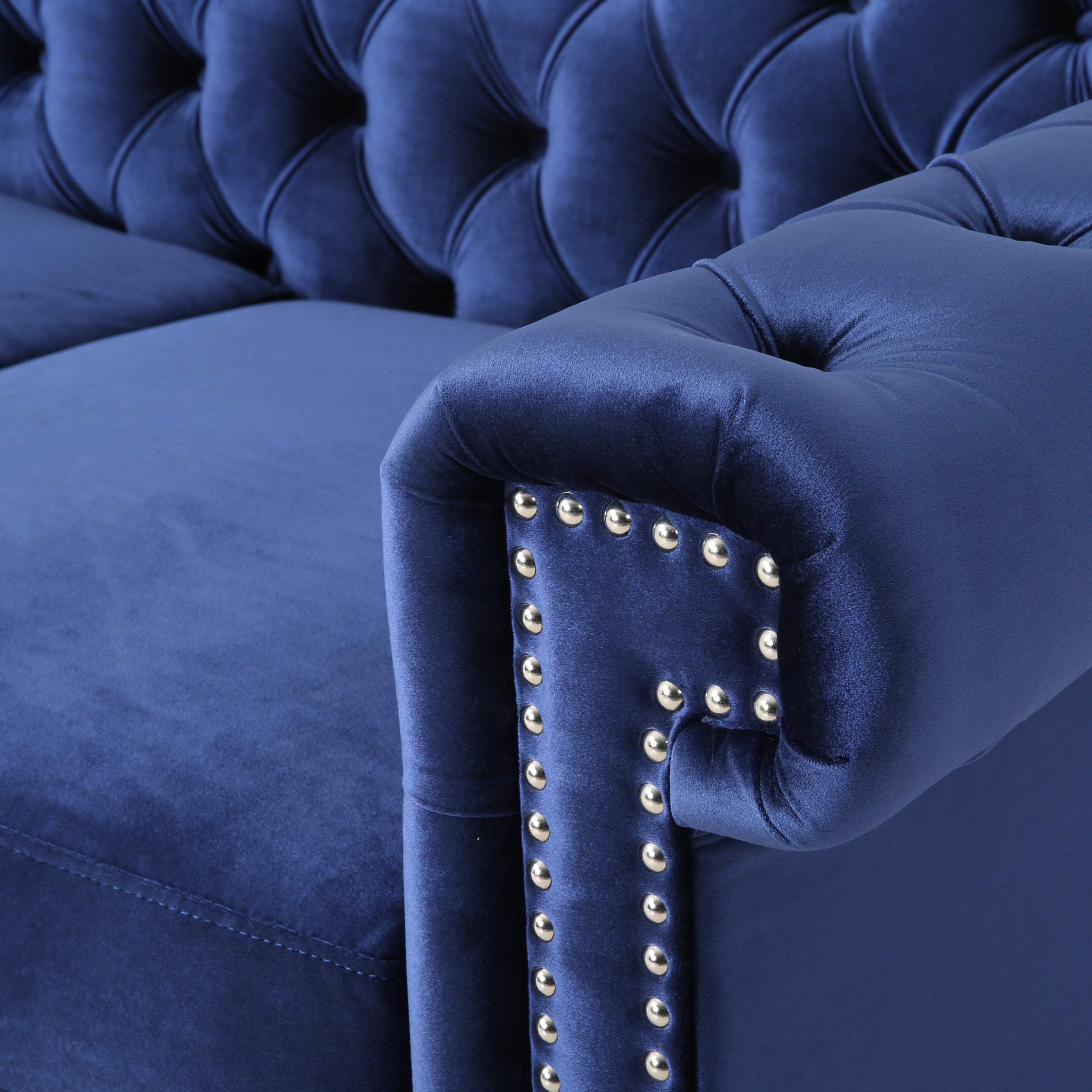 Christopher Knight Home Brinkhaven Love Seats, Midnight Blue + Dark Brown