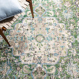 Madison Collection - 8' Square Rug, Green & Turquoise, Transitional Design