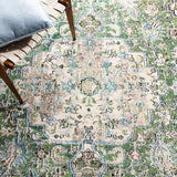 Madison Collection - 8' Square Rug, Green & Turquoise, Transitional Design