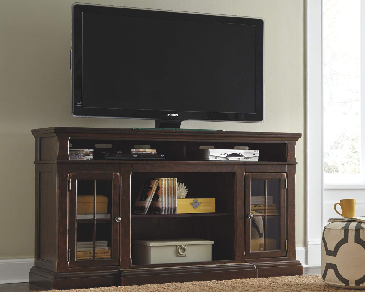 Roddinton Traditional TV Stand With Fireplace Option Fits TVs up to 70", 2 Cabinets