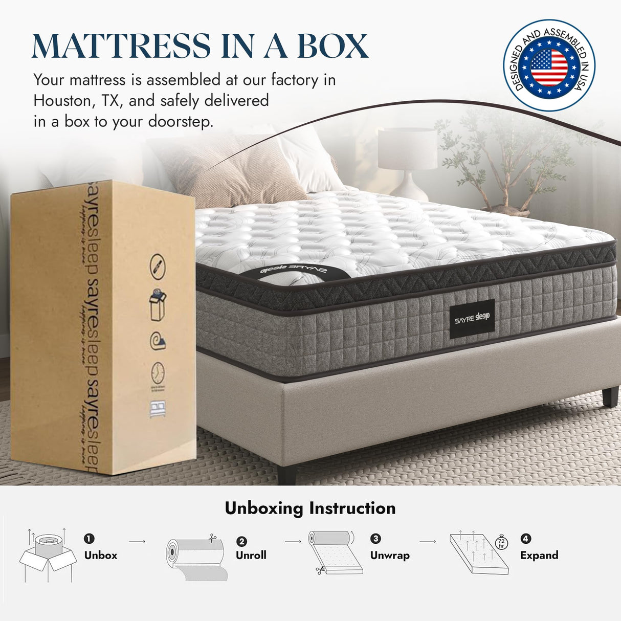 12” Diamond Innerspring Hybrid and Cooling Gel Memory Foam Mattress