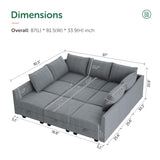 Modular Sectional Sleeper Sofa with Storage Reversible Modular Sofa Couch