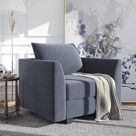 Modern Loveseat Polyester Fabric Loveseat Sofa for Small Space Modular Sofa with Storage Seat