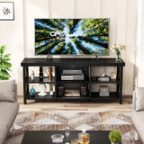 TV Stand for TV up to 65 inches, Entertainment Center with 6 Storage Cabinet