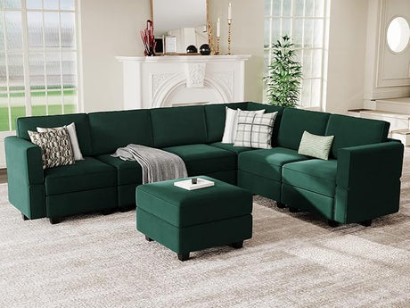 Modular Sectional Sofa Couch with Ottoman L Shape Corner Couch Sofa with Storage