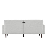 Mid-Century Modern Sofa, Fabric Couch for Living Room with Solid Wood Leg