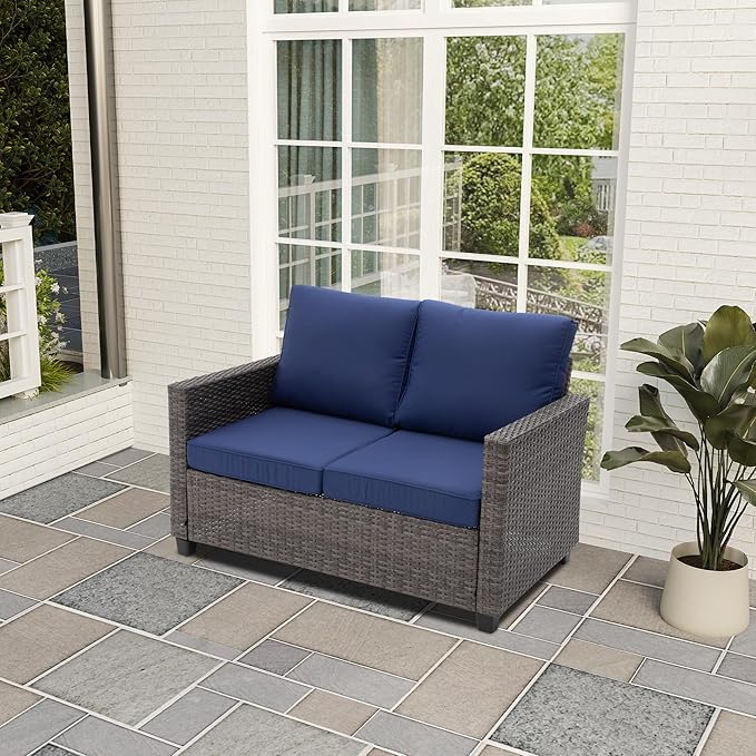 Outdoor Wicker Loveseat Patio