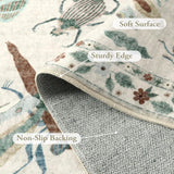 Insect Washable Area Rug 8x10 - Soft Non-Slip Bedroom Carpet