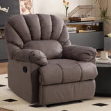 Manual Recliner Chair, Overstuffed Recliner with Soft Cushion and Wide Back, Comfy