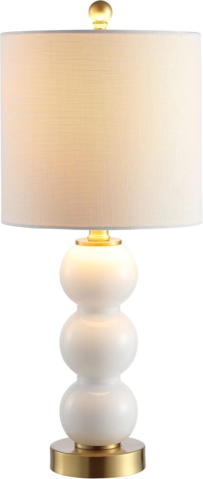 JYL1021D February 21" Glass/Metal LED Table Lamp Contemporary Bedside Desk