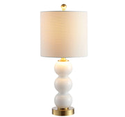 JYL1021A February 21" Glass/Metal LED Table Lamp Contemporary Bedside Desk