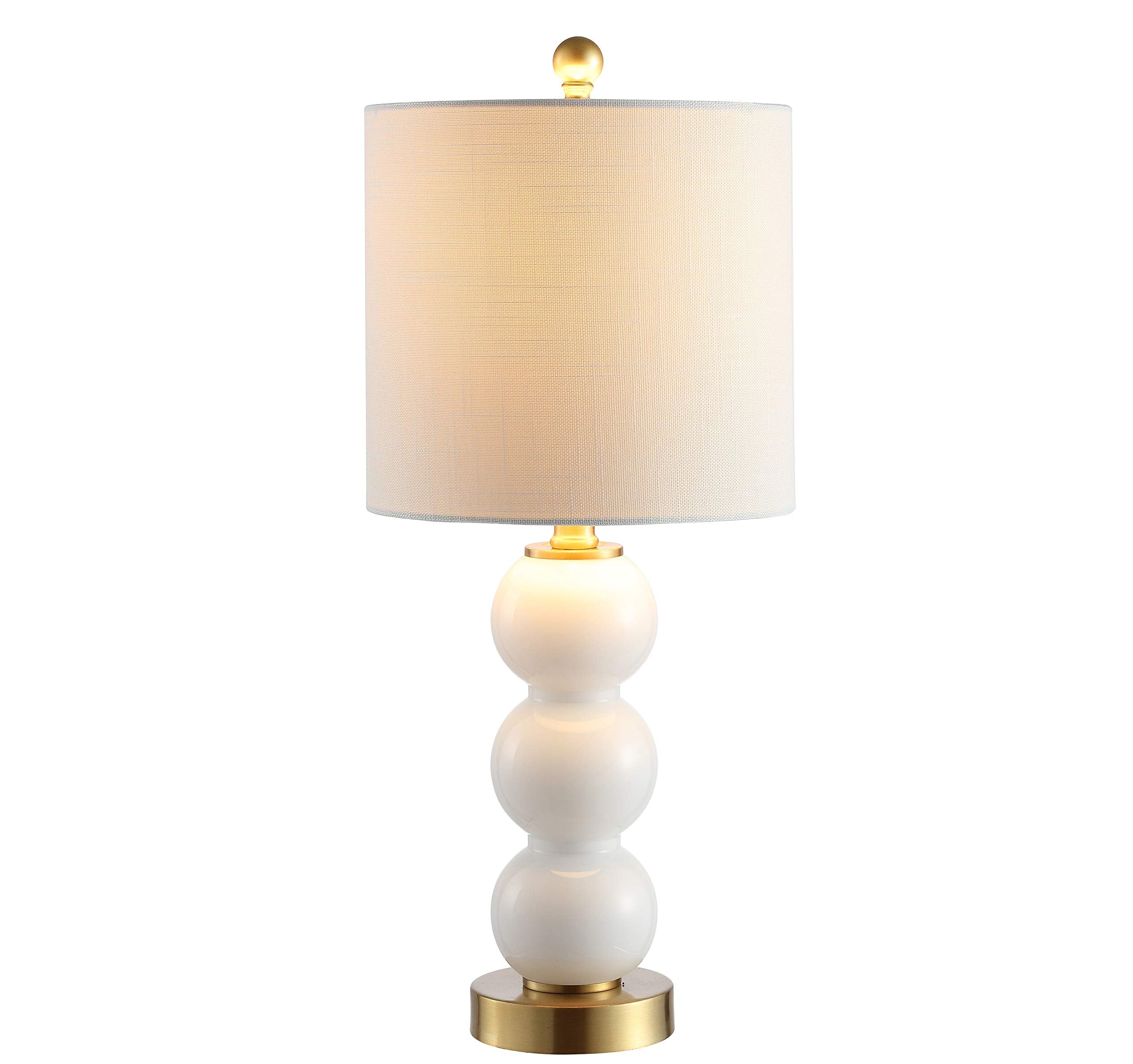 JYL1021A February 21" Glass/Metal LED Table Lamp Contemporary Bedside Desk