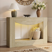 47" Farmhouse Console Table with LED Light