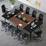 Conference Table, 94.48” Meeting Seminar Table with Cable Grommets, Boardroom Table