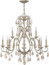 4775SL Crystal Accents Five Light Foyer from Carlton collection in Pwt, Nckl