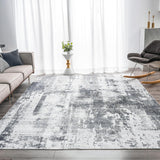 OMERAI Washable Rug 5'x7' Abstract Machine Washable Rugs Ultra-Thin Area Rugs for Living Room Non Slip Stain Resistant Modern Carpet for Bedroom Dining Room Office Kitchen Grey Rug Washable (Grey)