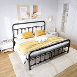 Queen Metal Bed Frame with Headboard - 14 Inch Heavy Duty Platform