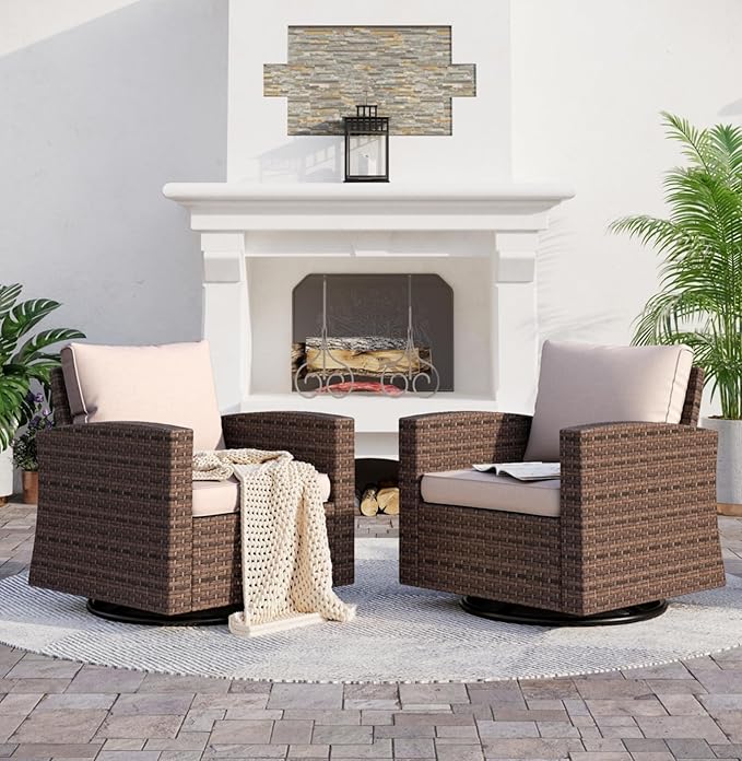 Loveseat Patio Sofa，Outdoor 2-seat Wicker Rattan Patio Sofa
