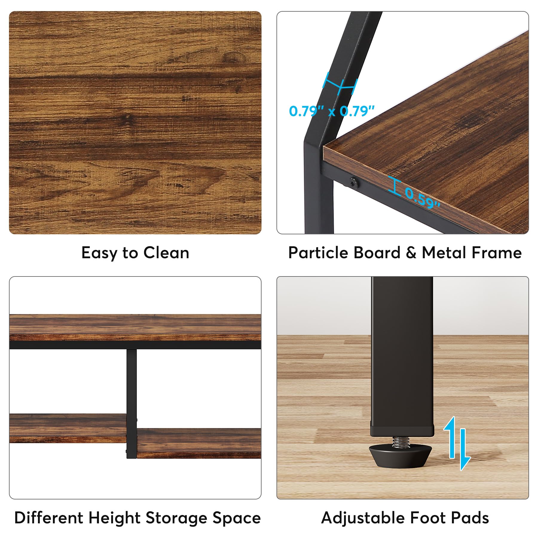 70.9 Inch Extra Long Console Table, Industrial Narrow Sofa Table