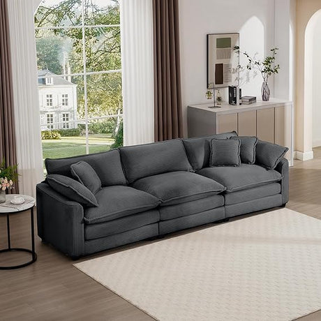 Oversized Modular Sectional Sofa, 80'' Modern Corduroy Comfy Cloud Couches for Living Room Apartment