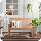 2-Person Poly Lumber Outdoor Bench with 700 Lbs Weight Capacity – Weatherproof